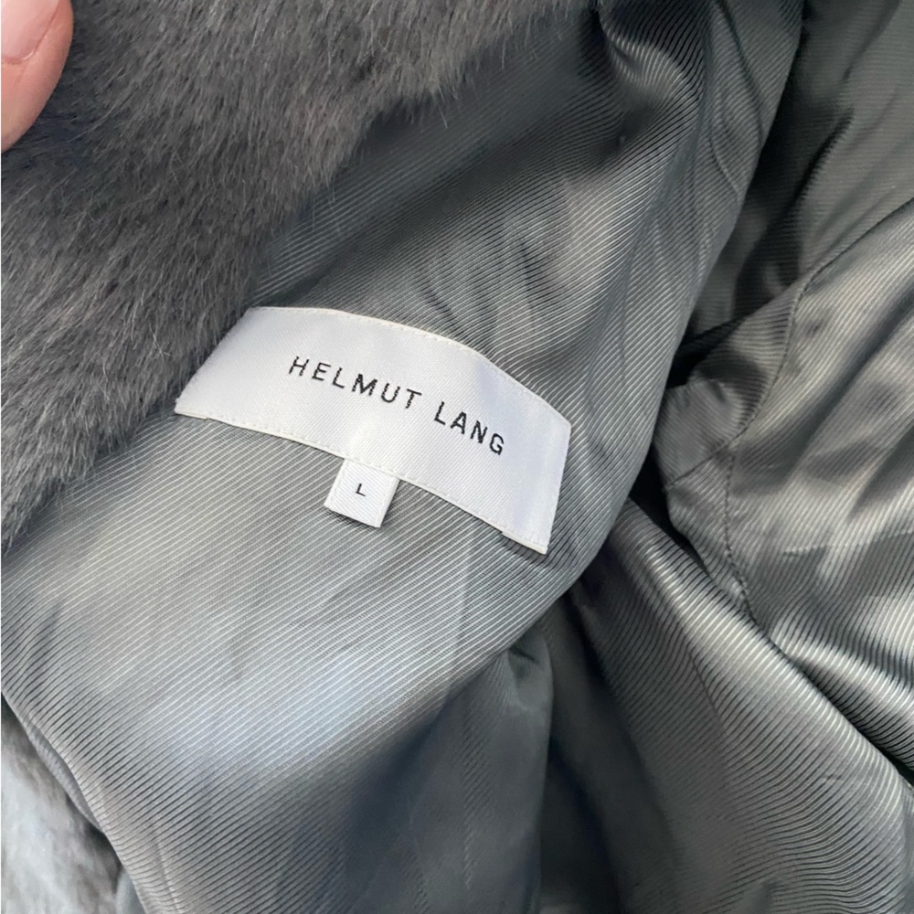 Helmut Lang Faux Fur Bomber Jacket Size Large - Picture 5 of 6